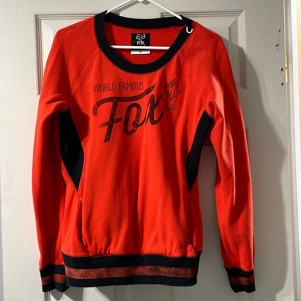 Fox Racing orange sweatshirt. NWOT